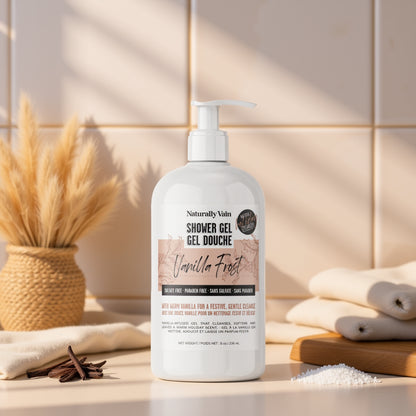Vanilla Frost: Holiday Scented Shower Gel to Soothe, Hydrate, and Delight