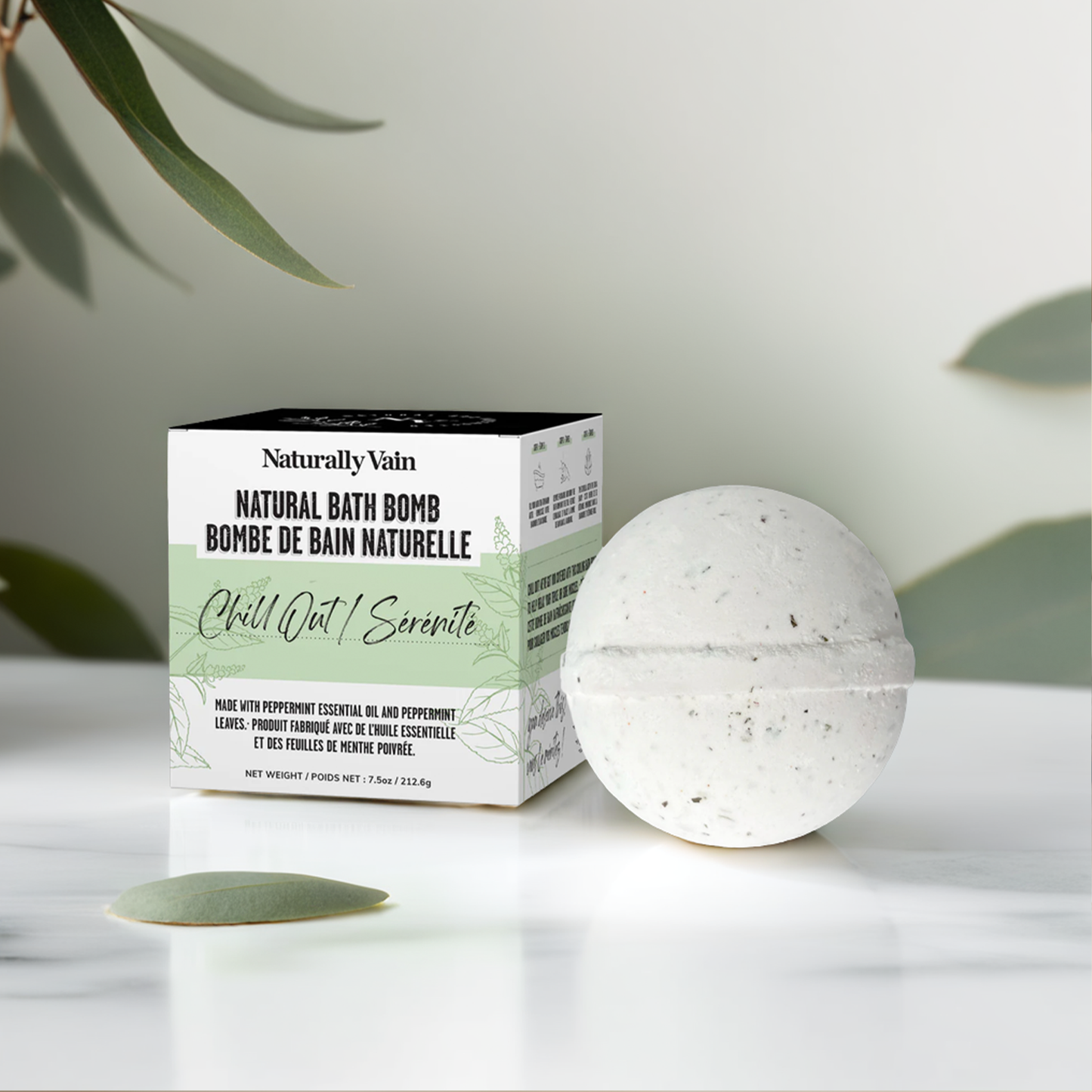 Chill Out: Natural Bath Bomb to Cool, Refresh, and Unwind