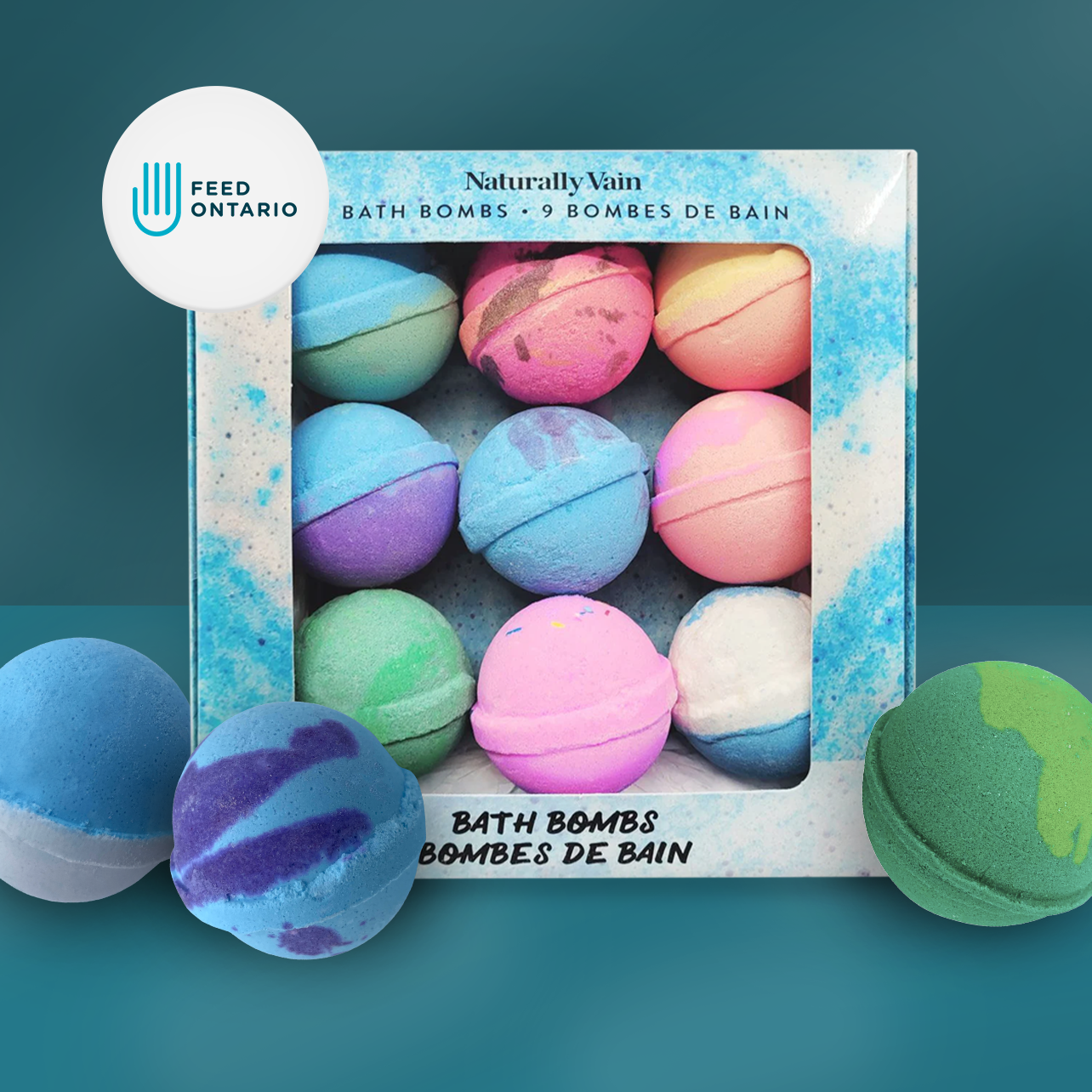 9 Bath Bombs: $5 Feeds Ontario