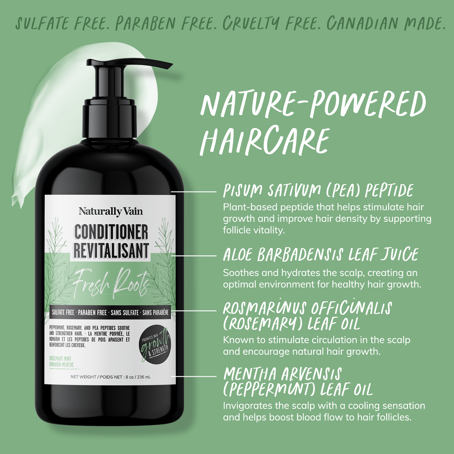 Fresh Roots: Rosemary Formulated Conditioner to Promote Hair Growth + Healthy Scalp