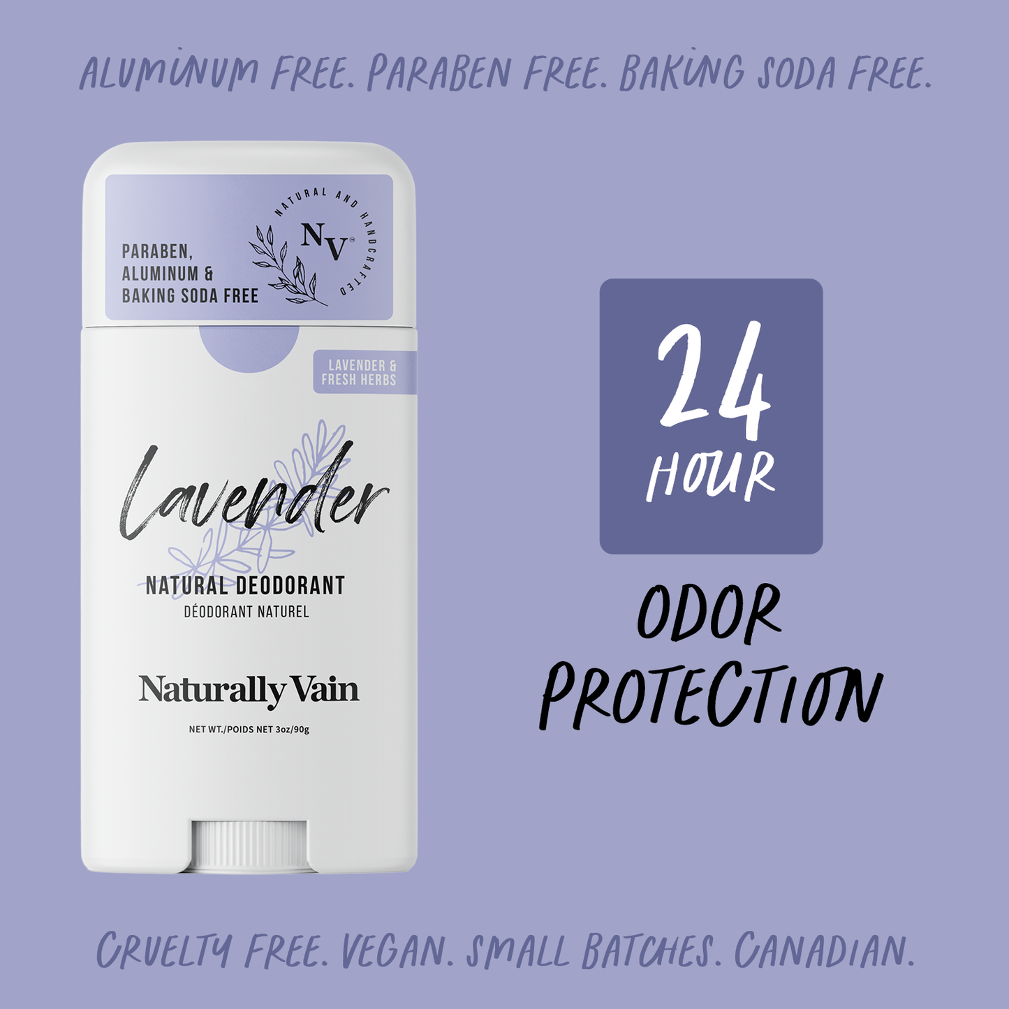 Lavender: Natural Deodorant with Calming Lavender & Fresh Herbal Aromas