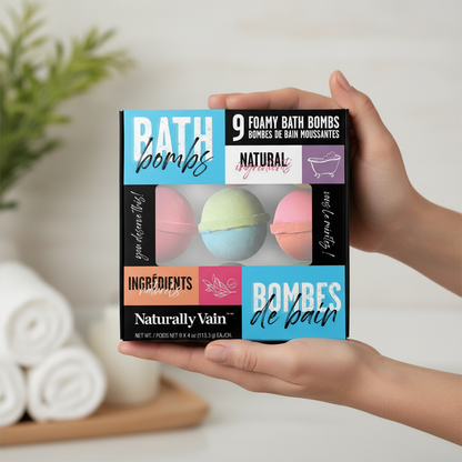 9 Pack of Fun & Foamy Bath Bombs