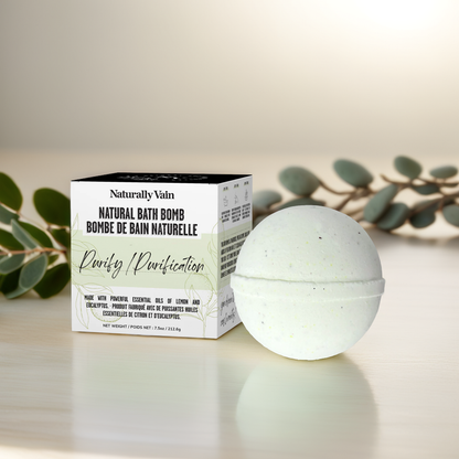 Purify: Natural Bath Bomb to Clarify and Refresh with Lemon & Eucalyptus