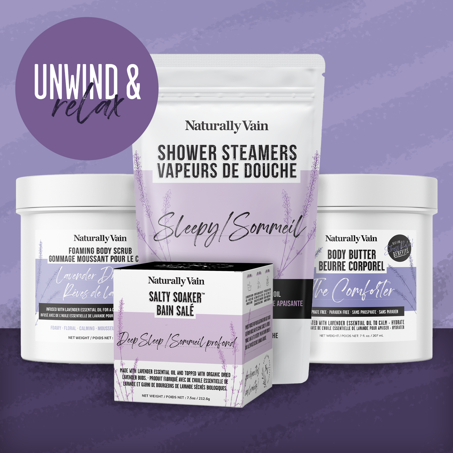 Relax + Stress Relief Bundle: Calming Lavender Essentials for Ultimate Relaxation