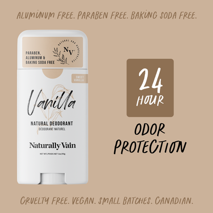 Vanilla: Natural Deodorant with Warm Vanilla Bean & Soft Sweetness
