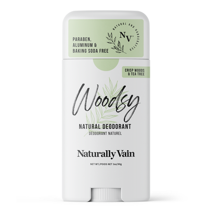 Woodsy: Natural Deodorant with Crisp Woods & Purifying Tea Tree