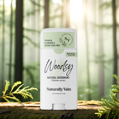 Woodsy: Natural Deodorant with Crisp Woods & Purifying Tea Tree