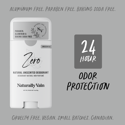 Zero: Natural Unscented Deodorant for Sensitive Skin
